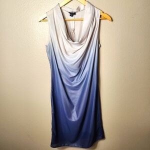 Ronen Chen Blue and White Midi Dress